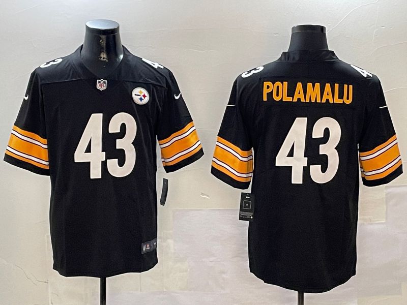 Men Pittsburgh Steelers #43 Polamalu Black Second generation 2024 Nike Limited NFL Jersey style 0104->pittsburgh steelers->NFL Jersey